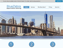 Tablet Screenshot of bluezebraappointmentsetting.com